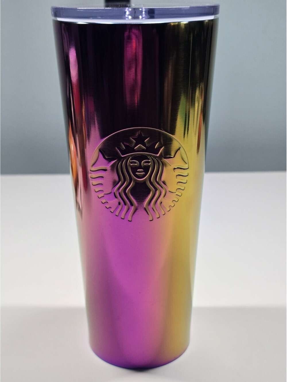 24oz Oil Slick Pink Gold Starbucks Stainless Steel Tumbler (No Straw)
